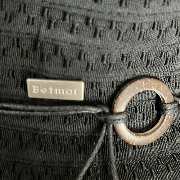 Betmar NY Coconut Ring Safari Sun Hat in Black - One Size Fits Most - Picture 4 of 6